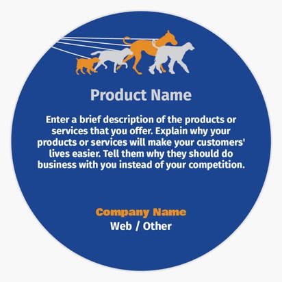 Design Preview for Design Gallery: Animals & Pet Care Product & Packaging Labels, Circle 1.5"  7.6 x 7.6 cm 