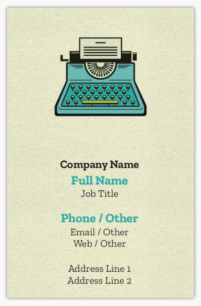 Design Preview for Design Gallery: Writing & Editing Pearl Business Cards
