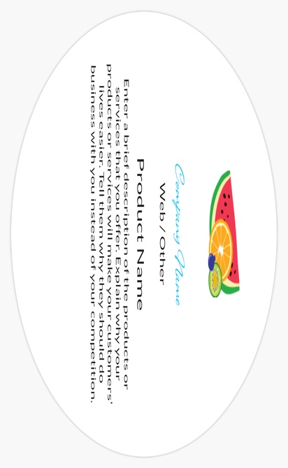 Design Preview for Product & Packaging Labels Designs: Pickle Labels, Oval  12.7 x  7.6 cm 