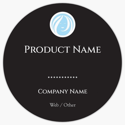 Design Preview for Design Gallery: Hair Salons Product Labels on Sheets, Circle 7.6 x 7.6 cm