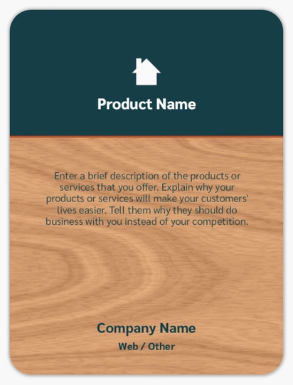 Design Preview for Design Gallery: Carpentry & Woodworking Product Labels on Sheets, Rounded Rectangle 10 x 7.5 cm