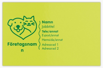 Förhandsgranskning av design för Designgalleri: Djurvakt Extratjocka visitkort, Standard (85 x 55 mm)