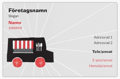 Förhandsgranskning av design för Designgalleri: Mat på hjul Extratjocka visitkort, Standard (85 x 55 mm)