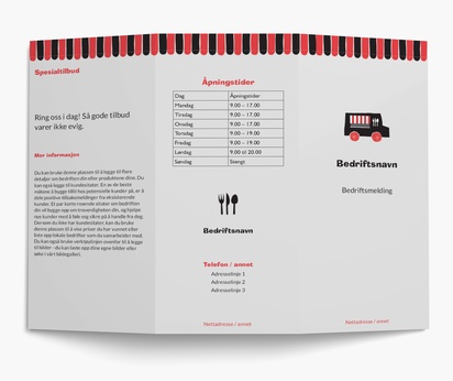 Forhåndsvisning av design for Designgalleri: Lastebiler for iskrem og matvarer Menyer, 3-fløyet