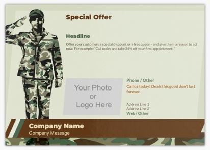 Design Preview for Design Gallery: Military Flyers & Leaflets,  No Fold/Flyer A6 (105 x 148 mm)