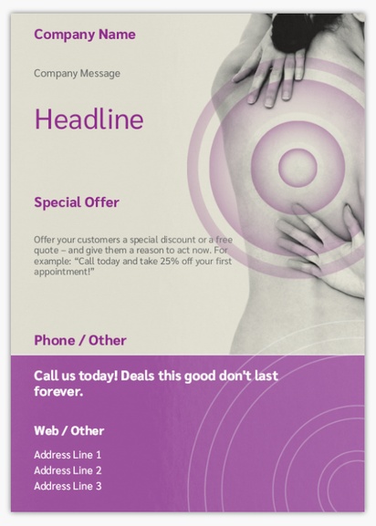 Design Preview for Design Gallery: Therapy Flyers & Leaflets,  No Fold/Flyer A6 (105 x 148 mm)