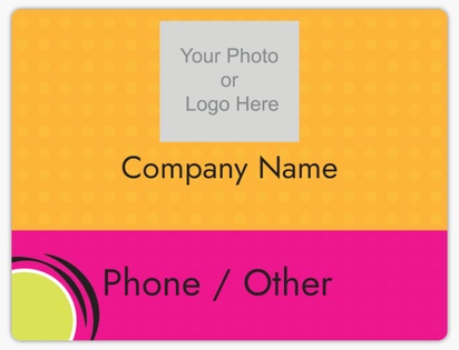 A używając swojego logo utilizzando il tuo logo orange pink design for Art & Entertainment with 1 uploads