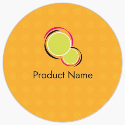 Design Preview for Design Gallery: Dance Fitness Product Labels on Sheets, Circle 3.8 x 3.8 cm
