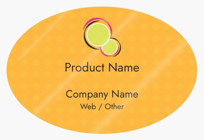 Design Preview for Design Gallery: Dance & Choreography Product Labels on Sheets, Oval 7.6 x 5.1 cm