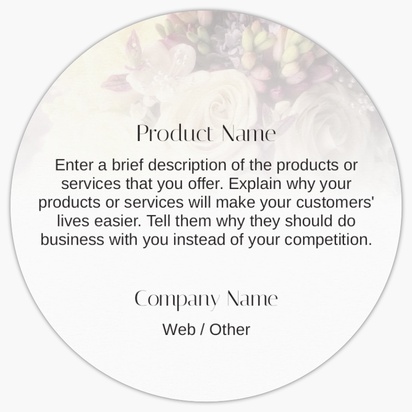 Design Preview for Design Gallery: Introduction & Dating Agencies Product Labels on Sheets, Circle 7.6 x 7.6 cm