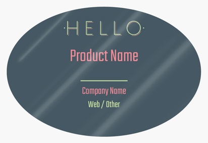 Design Preview for Design Gallery: Advertising Product Labels on Sheets, Oval 7.6 x 5.1 cm