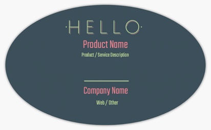 Design Preview for Design Gallery: Recruiting & Temporary Agencies Product Labels on Sheets, Oval 12.7 x 7.6 cm