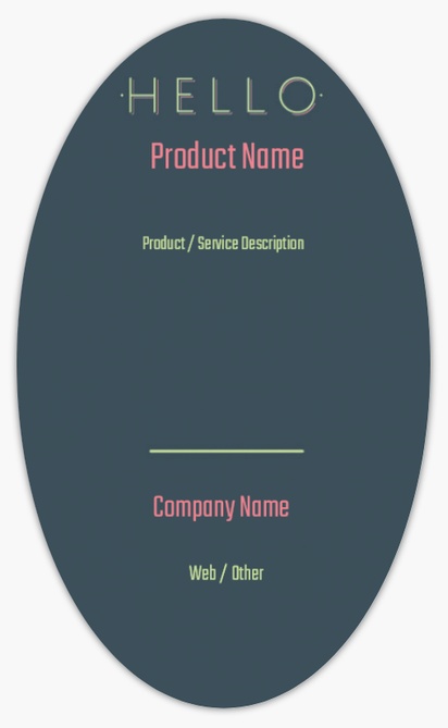 Design Preview for Design Gallery: Recruiting & Temporary Agencies Product Labels on Sheets, Oval 12.7 x 7.6 cm