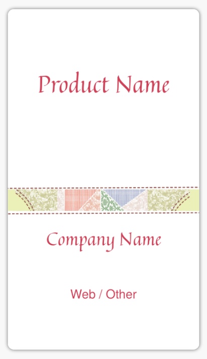 Design Preview for Custom Clothing Labels, 8.7 x 4.9 cm Rounded Rectangle