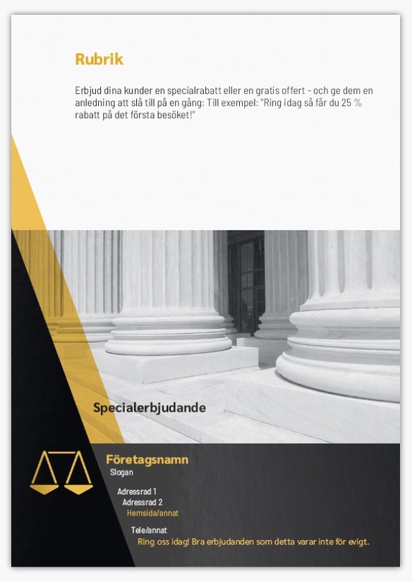Förhandsgranskning av design för Designgalleri: Juridik & politik Flyers och broschyrer,  Ingen falsning A5 (148 x 210 mm)