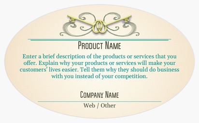 Design Preview for Design Gallery: Elegant Product & Packaging Labels, Oval  12.7 x  7.6 cm 