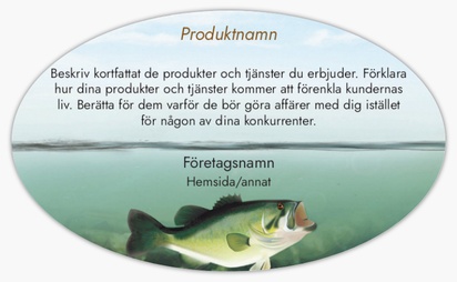 Förhandsgranskning av design för Designgalleri: Jakt & fiske Produktetiketter på ark, Ellips 12,7 x 7,6 cm