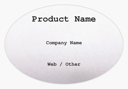 Design Preview for Design Gallery: Marketing & Communications Product & Packaging Labels, Oval  7.6 x 5.1 cm 