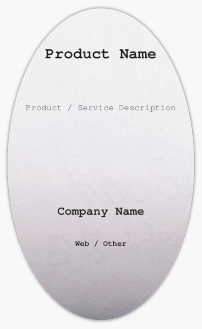 Design Preview for Design Gallery: Secretarial & Administrative Services Product Labels on Sheets, Oval 12.7 x 7.6 cm