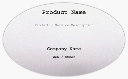 Design Preview for Design Gallery: Marketing & Public Relations Product Labels on Sheets, Oval 12.7 x 7.6 cm