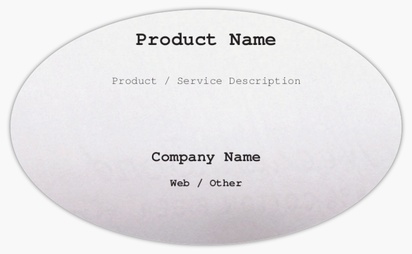 Design Preview for Design Gallery: Secretarial & Administrative Services Product Labels on Sheets, Oval 12.7 x 7.6 cm