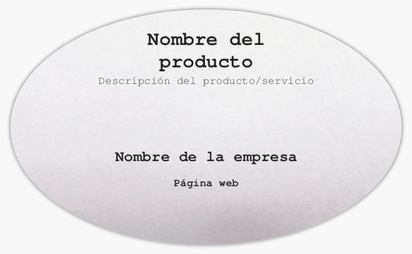 Vista previa del diseño de Galería de diseños de etiquetas para productos en hoja para marketing y relaciones públicas, Ovalada 12,7 x 7,6 cm