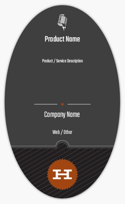 Design Preview for Design Gallery: Music Product Labels on Sheets, Oval 12.7 x 7.6 cm