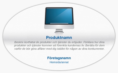 Förhandsgranskning av design för Designgalleri: IT-konsultation Produktetiketter på ark, Ellips 12,7 x 7,6 cm