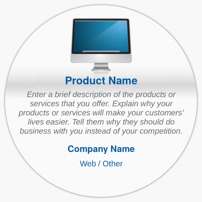Design Preview for Design Gallery: Technology Product Labels on Sheets, Circle 7.6 x 7.6 cm