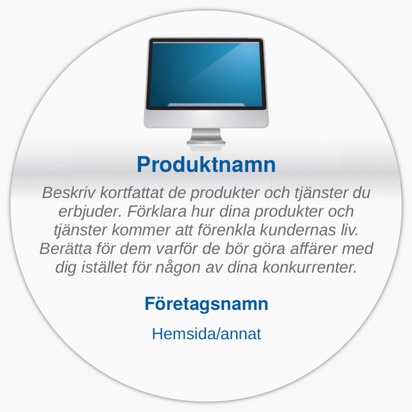 Förhandsgranskning av design för Designgalleri: IT-konsultation Produktetiketter på ark, Rund 7,6 x 7,6 cm