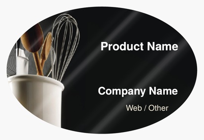 Design Preview for Design Gallery: Food Catering Product Labels on Sheets, Oval 7.6 x 5.1 cm
