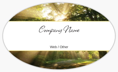 Design Preview for Design Gallery: Nature & Landscapes Product Labels, 12.7 x  7.6 cm Oval