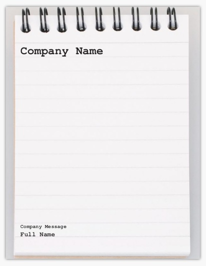 Design Preview for Secretarial & Administrative Services Notepads Templates, 4" x 5.5"