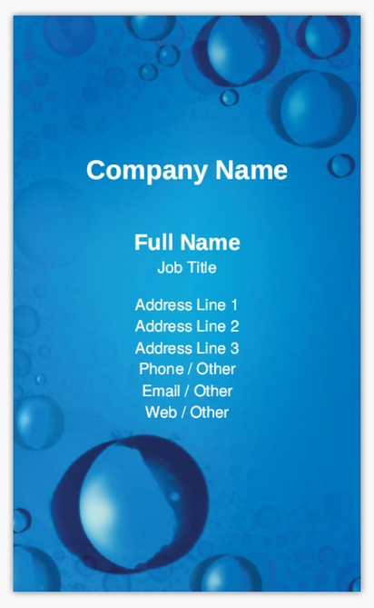 Design Preview for Design Gallery: Pool & Spa Care Standard Business Cards, Standard (91 x 55 mm)