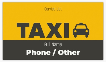 Design Preview for Design Gallery: Taxi Service Matte Visiting Cards, Standard (89 x 51 mm)