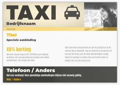 Voorvertoning ontwerp voor Ontwerpgalerij: Taxi Flyers en folders,  Geen vouwlijn A5 (148 x 210 mm)