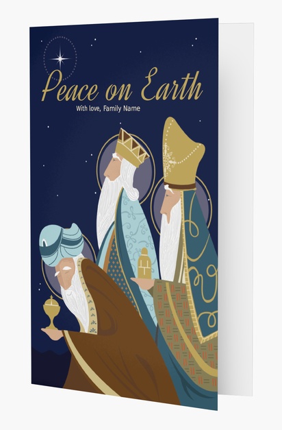Design Preview for Design Gallery: Religious Christmas Cards, Rectangular 18.2 x 11.7 cm