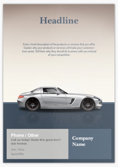 Design Preview for Design Gallery: Auto Rental Flyers & Leaflets,  No Fold/Flyer A5 (148 x 210 mm)