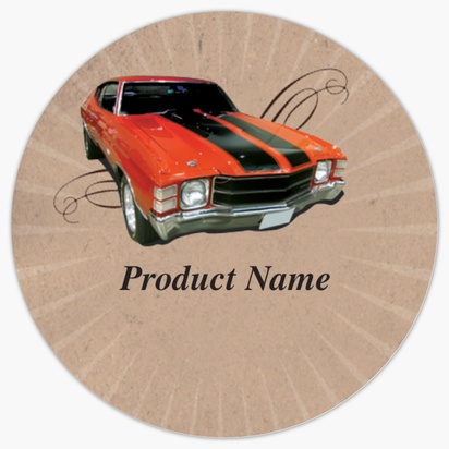 Design Preview for Design Gallery: Retro & Vintage Product Labels, 3.8 x 3.8 cm Circle