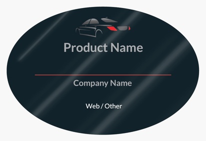 Design Preview for Design Gallery: Taxi Service Product Labels on Sheets, Oval 7.6 x 5.1 cm
