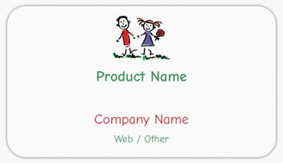 Design Preview for Design Gallery: Childcare & Early Education Product Labels on Sheets, Rounded Rectangle 8.7 x 4.9 cm