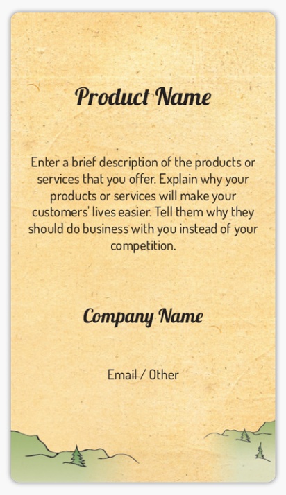Design Preview for Design Gallery: Folk Product Labels, 8.7 x 4.9 cm Rounded Rectangle