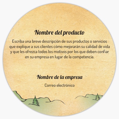 Vista previa del diseño de Galería de diseños de etiquetas para productos en hoja para naturaleza y paisajes, Circular 7,6 x 7,6 cm