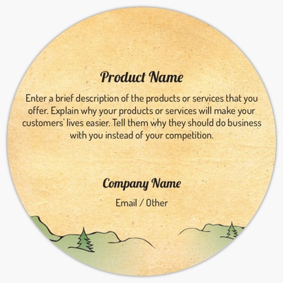 Design Preview for Templates for Travel & Accommodation Product Labels , 7.6 x 7.6 cm Circle