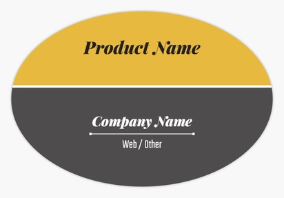 Design Preview for Design Gallery: Modern & Simple Product & Packaging Labels, Oval  7.6 x 5.1 cm 