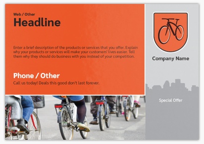 Design Preview for Design Gallery: Bicycle Shops Flyers & Leaflets,  No Fold/Flyer A5 (148 x 210 mm)