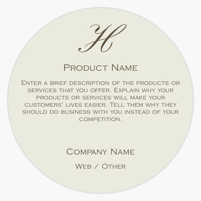 Design Preview for Design Gallery: Business Services Product & Packaging Labels, Circle 1.5"  7.6 x 7.6 cm 