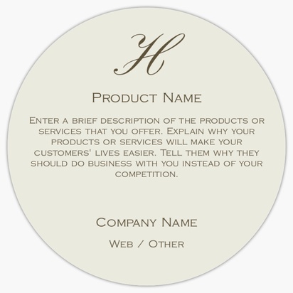 Design Preview for Design Gallery: Finance & Insurance Product Labels, 7.6 x 7.6 cm Circle