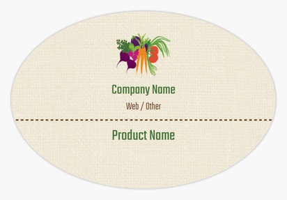 Design Preview for Product & Packaging Labels Designs: Food Packaging Labels, Oval  7.6 x 5.1 cm 