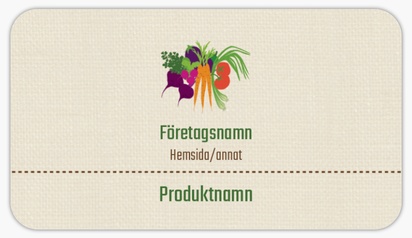 Förhandsgranskning av design för Designgalleri: Ekologisk mat Produktetiketter på ark, Rundad rektangel 8,7 x 4,9 cm